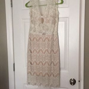 Poly USA formal white dress